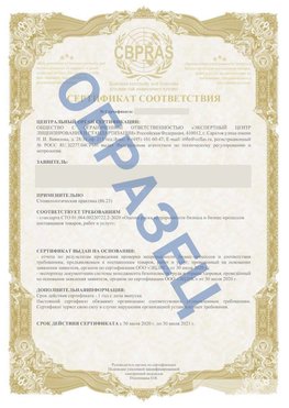 Образец Сертификат СТО 01.064.00220722.2-2020 Цимлянск Сертификат СТО 01.064.00220722.2-2020 